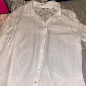 new york and company white button down blouse